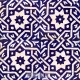 Blue Moroccan shower wall tile