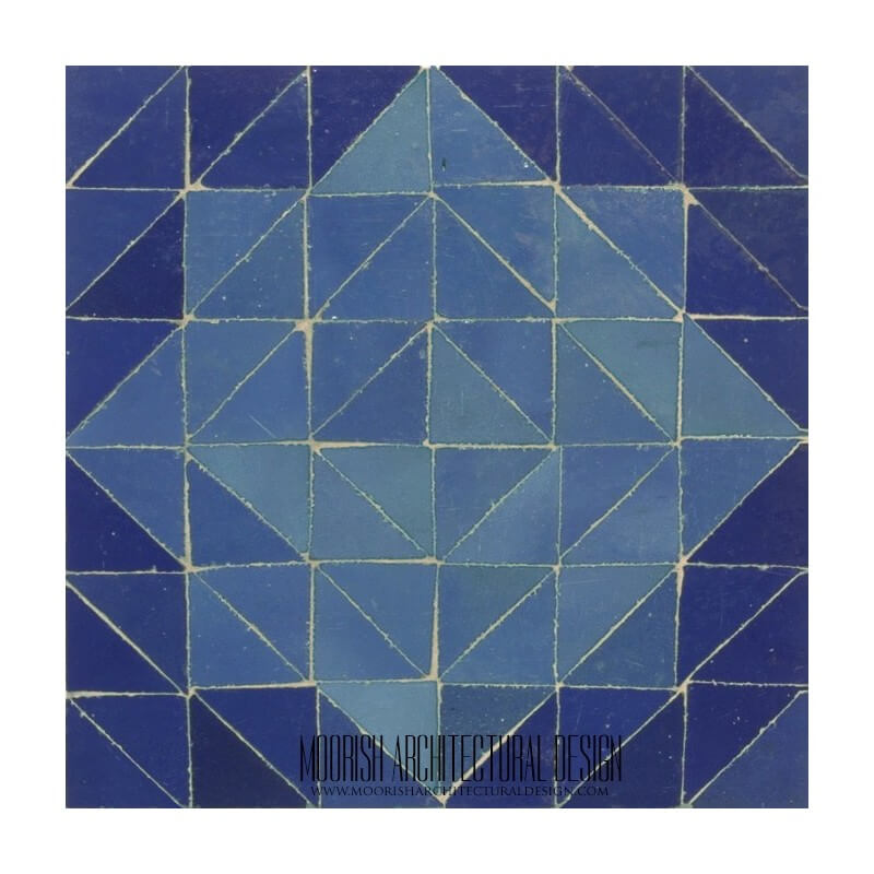 Moroccan Blue Floor Tile Design