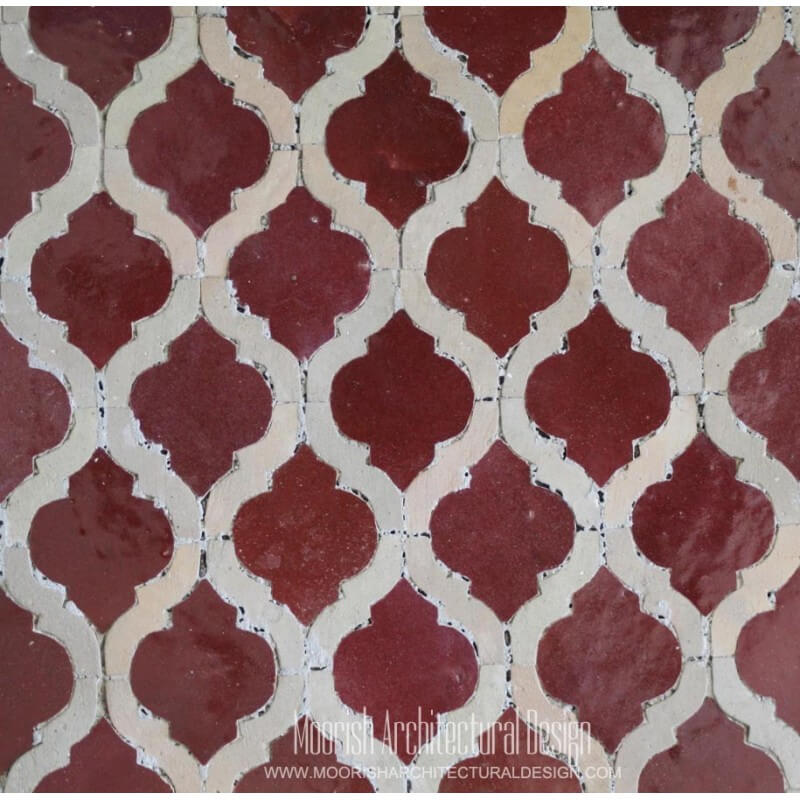 Red Arabesque Tile