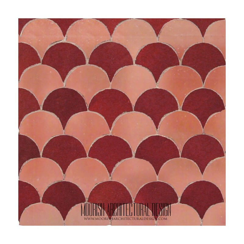 Red Fish Scales Tile