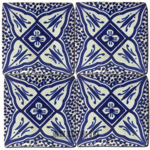 Blue Moroccan Shower Tile