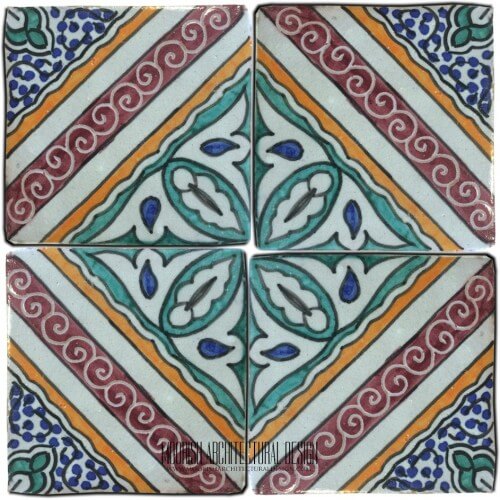 Moroccan Hand Painted Tile 28