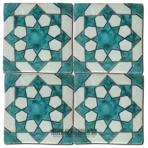 Moroccan Hand Painted Tile 36
