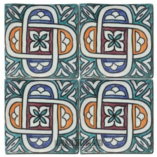 Moroccan Hand Painted Tile 38