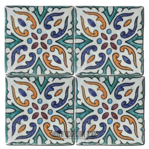 Moroccan Hand Painted Tile 41