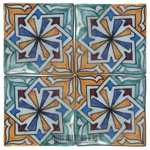 Moroccan Hand Painted Tile 42