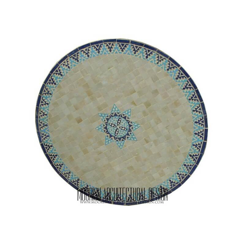 round moroccan mosaic table