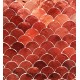 Red Moroccan Fish Scales Tile