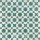 Green and White Moroccan Tile