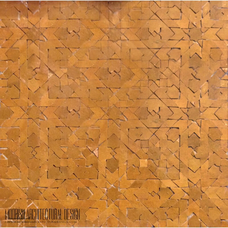 Yellow Moroccan mosaic tile 