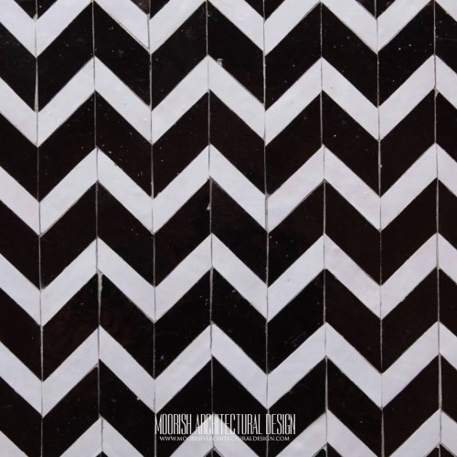 moroccan tile black and white