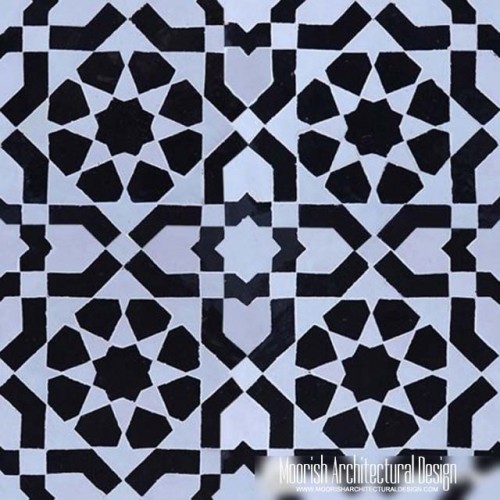 Moroccan Monochrome Tile 09