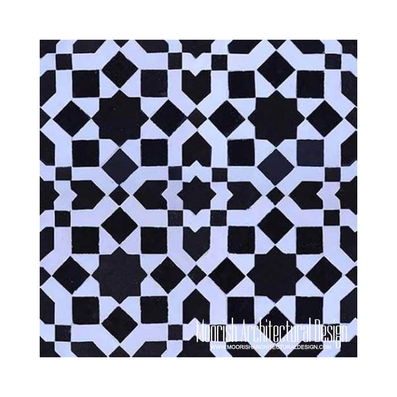 black & white mosaic tiles