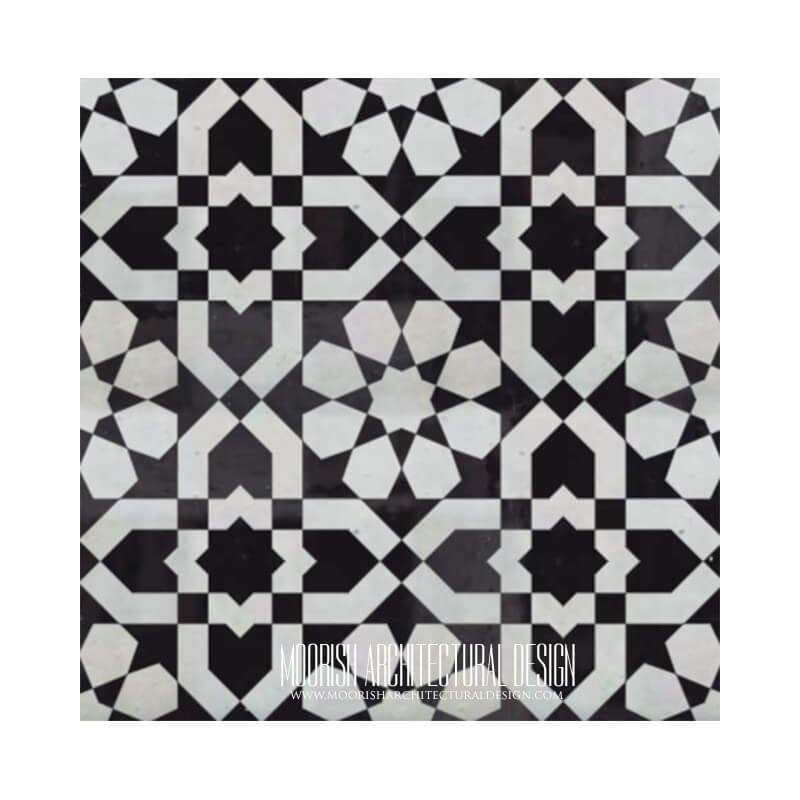 Moroccan Monochrome black and white pattern