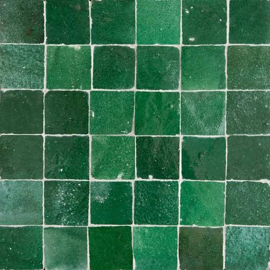 Green Moroccan Tile Emeral Zellige, Emerald Green Tile