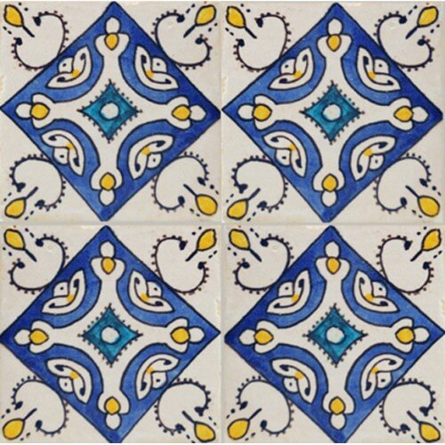 Moroccan Hand Painted Tile 16