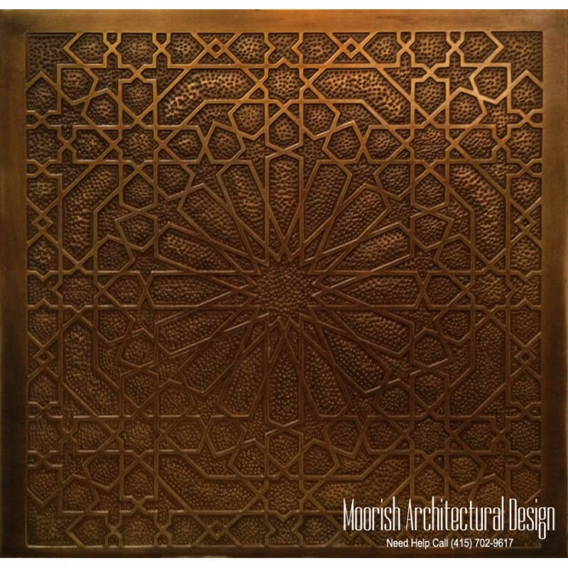 Moroccan Decorative brass panel
