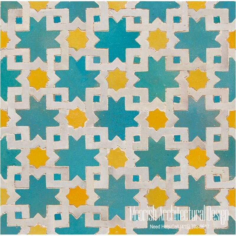 Moroccan mosaic tile pattern