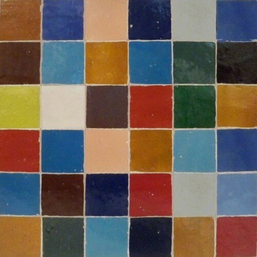 Multi color square mosaic Tile