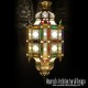 Colored Glass Moroccan Lantern 