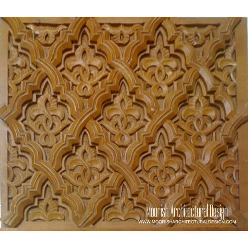 Moroccan Carved Wood Panel 08