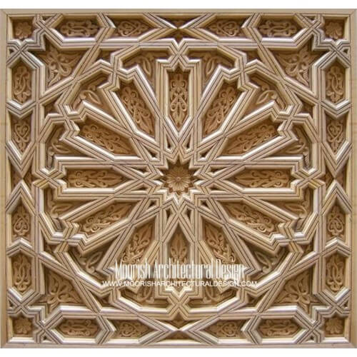 Moroccan Carved Wood Panel 09