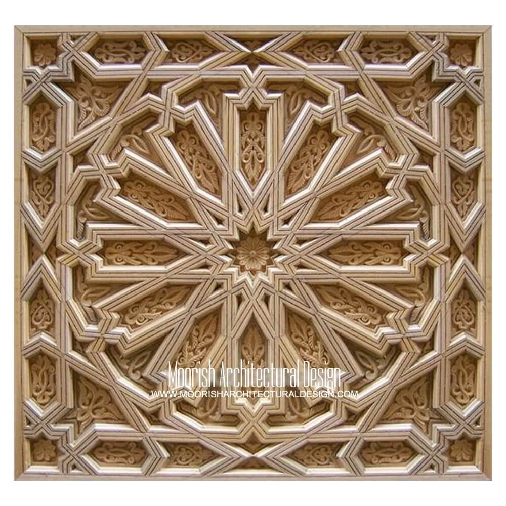 moroccan carved wood panel 09